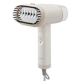 ドウシシャ 折りたためる 衣類スチーマー 軽量 クリーム ピエリア 送料無料