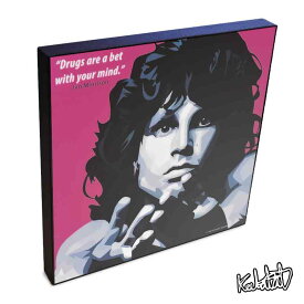 ポップアートフレーム Jim Morrison　ジム・モリソン KEETATAT SITTHIKET アートパネル インテリア 雑貨 店舗 内装 玄関 おしゃれ ポスター 絵 イラスト 壁掛け ドアーズ ロック レジェンド バンド スター 音楽