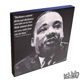 ポップアートフレーム Martin Luther King, Jr.　マーティン・ルーサー・キング KEETATAT SITTHIKET アートパネル インテリア 雑貨 店舗 内装 玄関 おしゃれ ポスター 絵 イラスト 壁掛け 偉人 宗教 思想 公民権運動 偉大な指導者