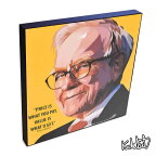 ポップアートフレーム Warren Buffett　ウォーレン・バフェット KEETATAT SITTHIKET アートパネル インテリア 雑貨 店舗 内装 玄関 おしゃれ ポスター 壁掛け 個人投資家 カリスマ 経済 オマハの賢人 投資の神様 投資のお守りとして