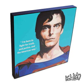 ポップアートフレーム Superman　スーパーマン（クリストファー・リーヴ） KEETATAT SITTHIKET アートパネル インテリア 雑貨 店舗 内装 玄関 おしゃれ ポスター 絵 イラスト 壁掛け コミック 名作映画 キャラクター