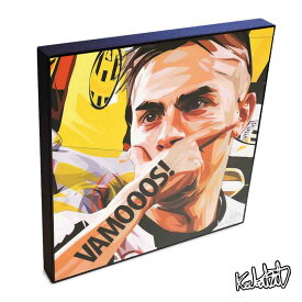 ポップアートフレーム Paulo Dybala　パウロ・ディバラ KEETATAT SITTHIKET アートパネル インテリア 雑貨 店舗 内装 玄関 おしゃれ ポスター 絵 イラスト 壁掛け サッカー選手 フォワード ユヴェントス セリエA アルゼンチン代表