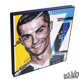 ポップアートフレーム Cristiano Ronaldo4　クリスティアーノ・ロナウド4（ユベントス） KEETATAT SITTHIKET アートパネル インテリア 雑貨 店舗 内装 玄関 おしゃれ ポスター 絵 イラスト 壁掛け サッカー選手 フォワード ポルトガル代表 レアル・マドリード ユヴェントス