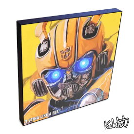 ポップアートフレーム Bumblebee　バンブルビー KEETATAT SITTHIKET アートパネル インテリア 雑貨 店舗 内装 玄関 おしゃれ ポスター 絵 イラスト 壁掛け トランスフォーマー SF 映画 キャラクター