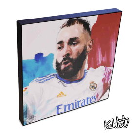 ポップアートフレーム Karim Benzema カリム・ベンゼマ KEETATAT SITTHIKET アートパネル インテリア 雑貨 店舗 内装 玄関 おしゃれ ポスター 絵 イラスト 壁掛け サッカー選手 スポーツ選手 フォワード レアルマドリード フランス代表