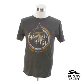 デザインTシャツ BUNNY RABBIT Pink Floyd ピンク・フロイド ビンテージ風 UK プログレ ロック バンド フェス 黒 ブラック