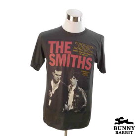 デザインTシャツ BUNNY RABBIT The Smiths ザ・スミス ビンテージ風 UK ポスト・パンク ロック バンド フェス 黒 ブラック