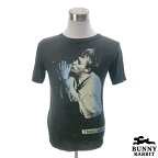 デザインTシャツ BUNNY RABBIT Thom Yorke RADIOHEAD トム・ヨーク レディオ・ヘッド ビンテージ風 ロック ブリティッシュロック UK レジェンド バンド フェス 黒 ブラック バンドTシャツ