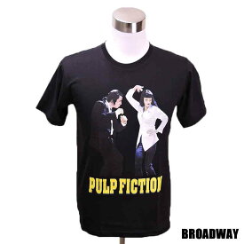 デザインTシャツ Broadway Pulp Fiction4 パルプ・フィクション4 映画Tシャツ プリントTシャツ グッズ 洋画 クエンティン・タランティーノ Tシャツ 男女兼用 サイズM＆L