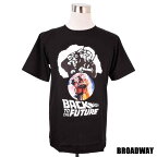 デザインTシャツ Broadway Back to the Future2 バック・トゥ・ザ・フューチャー2 黒 映画Tシャツ プリントTシャツ グッズ 80年代 フェスコーデ Tシャツ 男女兼用 サイズM＆L