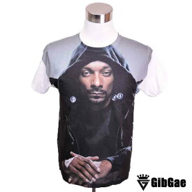 デザインTシャツ GibGae Snoop Dogg スヌープ・ドッグ HIPHOP ヒップ・ホップ ラッパー Tシャツ 男女兼用 サイズM＆L