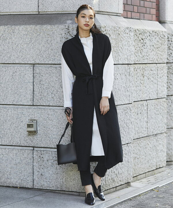 楽天市場】ロングシャツワンピ ロングベスト セットアップ 2点セット 