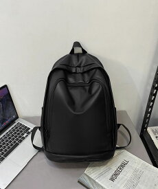 フェイクレザーリュック リュックサック バックパック リュック スクエアバッグ レディース バッグ 鞄 カバン 肩掛け 大容量 軽量 多機能 収納 ポケット A4サイズ B5サイズ シンプル カジュアル 通勤 通学 お出かけ SMILE ORCHID ANOTHE S