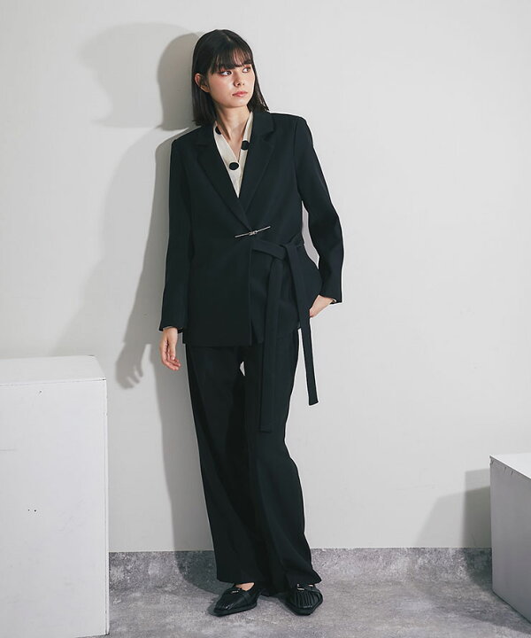 楽天市場】メタリック ボタン 付き ジャケット ＆ スラックス パンツ 