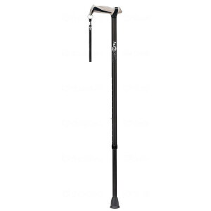 直送品A 竹虎 ヒューマンケア事業部 ヒューゴステッキ 1本杖 杖 ソフトグリップ ブラック 104750 同梱不可 代引不可