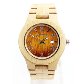 木製腕時計 日付カレンダー セイコーインスツル ムーブメント 安心の天然素材 ナチュラルウッドウォッチ 自然木 天然木 WDW024-02 ユニセックス メンズ腕時計 送料無料