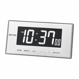 取寄品 正規品 RHYTHM リズム時計 8RDA78SR03 AC電源式 ルークデジットD78 デジタル表示 置き時計