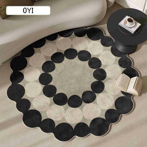 センターラグ リビング 円形 ベッドルーム ヴィンテージ ホットカーペット対応 鏡台 チェアマット ラグマット オールシーズン 一人暮らし ラグ 04 夏用 160*160cm 円形 耐磨耗性 掃除易