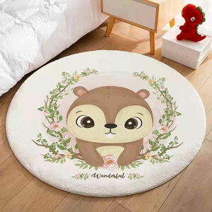 センターラグ リビング 06 円形 ベッドルーム ヴィンテージ ホットカーペット対応 鏡台 チェアマット ラグマット オールシーズン 一人暮らし ラグ 50cm 夏用 円形 耐磨耗性 掃除易い センタ