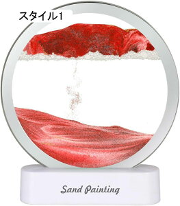 置物 砂の絵 動く砂のアート 流れる砂 サンドピクチャー LED 砂絵 置き型 アート インテリア 砂 おしゃれ 綺麗 ユニーク お洒落 癒し USB給電 スタイリッシュ モダン オフィス プレゼント
