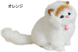 縫い包み 鳴る 猫 リアル ぬいぐるみ 小さい かわいい 抱き枕 茶トラ ふわふわ 可愛い 動物 16*18cm ギフト 部屋飾り 誕生日 子供