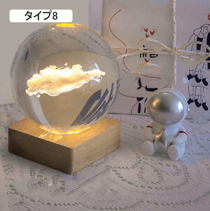 3D 太陽系 クリスタル タイプ2 ボール 誕生日 プレゼント女性 ガラス玉 オフィス置物 かわいい F 水晶玉 おしゃれLEDライト 天体観測 地球儀 癒しグッズ 雰囲気作り 置物 小物 雑貨 母の