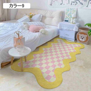 カーペット 椅子カバー 140*200cm 円形 カラー11 ムートンラグ 子供部屋 北欧 柔らかい 人工ウール シャギー ラグ 絨毯滑り止め人造シープスキンラグ 床暖房 ホットカーペット対応 じゅう