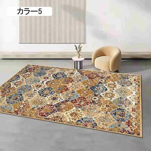 1年中使える ラグ ラグマット オールシーズン 洗える 長方形ラグ 通年中使える 洗濯可能 トルコ柄 ラグカーペット エスニック モロッコ 風柄 おしゃれ 軽量 玄関マット ペルシャ風 ラグ 160*