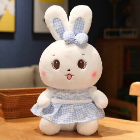 ぬいぐるみ ウサギ リアル動物 ブルー ふわふわ ファー もちもち うさぎぬいぐるみ かわいい おもちゃ 27cm ウサギ人形 縫いぐるみ 柔らかい 萌え萌え 多機能 女性 開運を祈る お祝い クリス