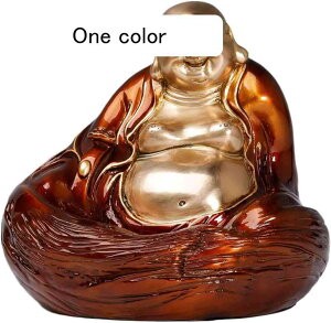 仏像 布袋様 置物 金運 真鍮製 (高さ18cm×巾18cm) 金運グッズ 風水 置物
