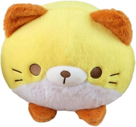 ぬいぐるみ ネコ 動物 猫 抱き枕 肌触り良い クッション 添い寝 置物 萌え 寝かしつけ 縫い包み イエロー ベッドサイド 可愛い 癒し系 贈り物 お誕生日 こどもの日 クリスマス プレゼント 35