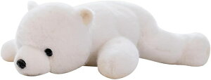 ホッキョクグマ ぬいぐるみ 抱き枕 白熊 動物 もちもち おもこもこ かわいい クッション ねむねむ 大きい 肌触り良い 癒し系 柔らか 添い寝 昼寝 気持ちい グッズ ホワイト 45cm 寝かしつけ