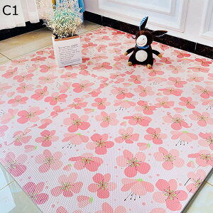 桜 ジョイントマット 吸着マット 日系 花柄 魚柄 かわいい 遊びマット インテリア 滑り止め エコ PE 防臭 汚れ防止 ズレない サイドパーツ付き 防音 防水 ケガ防止 弾力良く 60x60x1cm(10枚) 自由