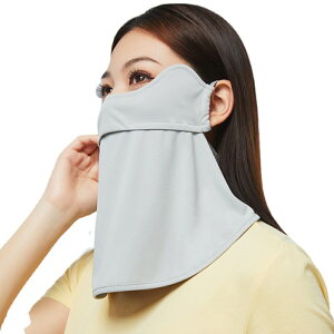 【 送料無料 】フェイスカバー クールフェイスカバー ひんやり 接触冷感 紫外線対策 UVカット ネックカバー フェイスガード 顔 首 呼吸穴付 洗える ランニングマスク フェイスマスク 夏 アウ