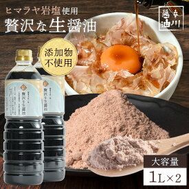 ＼ 店内全品ポイント10倍! 11/4 20時~12/1 10時／ 【 送料無料 】辛川醤油 贅沢な生醤油 2本 2000ml お試し 醤油 生醤油 ヒマラヤ岩塩 ミネラル ファインソルト 麹 醤油麹 無添加 お土産 福岡 朝倉 しょうゆ 九州 調味料 刺身 発酵 国産 ギフト プレゼント