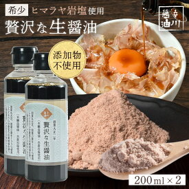 ＼ 店内全品ポイント10倍! 11/4 20時~12/1 10時／ 【 送料無料 】辛川醤油 贅沢な生醤油 200ml 2本 400ml お試し 醤油 生醤油 ヒマラヤ岩塩 ミネラル ファインソルト 麹 無添加 お土産 福岡 朝倉 しょうゆ 九州 調味料 国産 贈り物 ギフト プレゼント
