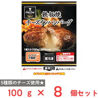 [冷凍] 日東ベスト EC鉄板焼チーズインハンバーグ 100g×8個