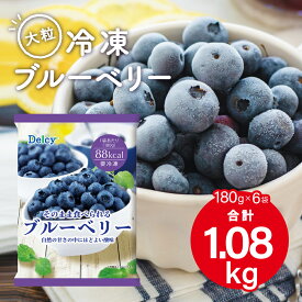 [冷凍] Delcy ブルーベリー 1.08KG (180g×6個 ) 冷凍 果物 フローズン フルーツ 手作り スムージー 製菓 製菓材料 冷凍フルーツ 大容量 まとめ買い おすすめ