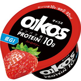 [冷蔵] オイコス 脂肪0 ストロベリー ヨーグルト 高タンパク質 113g×6個 OIKOS プロテイン たんぱく質 低GI 高たんぱく 低糖質 食品