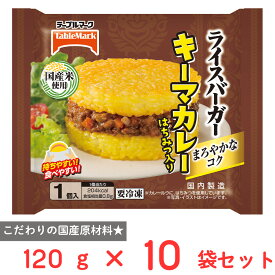 【訳あり30%OFF】 [冷凍] テーブルマーク ライスバーガーキーマカレー（はちみつ入り） 120g×10袋 【賞味期限2027年4月15日】