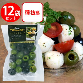 [冷蔵]シェリーズ ミックスオリーブ種抜き 65g×12個
