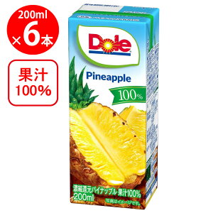 雪印メグミルク Doleパイナップル100% 200ml×6本