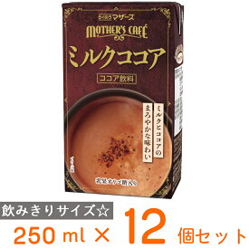 らくのうマザーズ ミルクココア 250ml×12本 常温 保存 乳飲料 生乳 紙パック 飲料 無菌充填 熊本県 飲み物 ドリンク まとめ買い