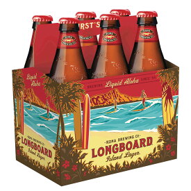 コナビール ロングボード アイランドラガー355ml瓶×6個 ハワイ LONGBOARD ビール ギフト アイランド ラガービール お土産 約 350ml 6本 御中元 お歳暮
