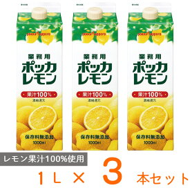 ポッカ 業務用ポッカレモン 1L×3個