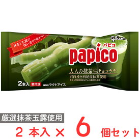 [アイス] 江崎グリコ パピコ 大人の抹茶生チョコラテ 2本入×6個