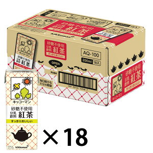 キッコーマンソイフーズ 砂糖不使用 豆乳飲料 紅茶 200ml×18本