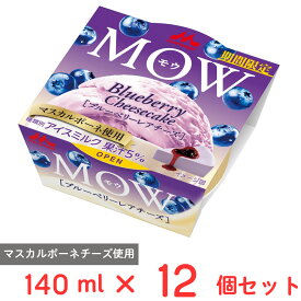 [アイス] 森永乳業 MOW ブルーベリーレアチーズ 140ml×12個