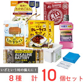 【防災 食品 日用品アソート】Cセット非常食 防災グッズ各種セット（ 2人前 1日分 ）