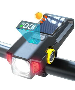 【2025新型ズーム式】自転車 ライト 明るい 強力 白+赤双光源・5モード 高輝度 ディジタル電気量 自転車用 LED TYPE-C USB充電式 長時間用 防水 防振 バイク/クロスバイク/ロードバイク ライト 小